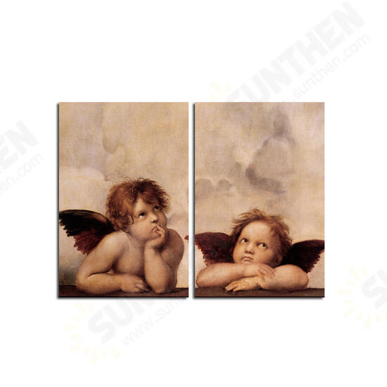 Hand Painted Combination Decorative Paintings Angel Been Thinking Wall Art For Home Decoration