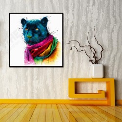 Hand Painted Oil Paintings Abstract Colorful Leopard Head Wall Art For Home Decoration Painting Hand Painted Oil Paintings Abstract Colorful Leopard Head Wall Art For Home Decoration Painting