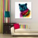 Hand Painted Oil Paintings Abstract Colorful Leopard Head Wall Art For Home Decoration Painting