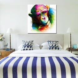 Hand Painted Oil Paintings Abstract Colorful Pensive Gorilla Wall Art For Home Decoration Painting Hand Painted Oil Paintings Abstract Colorful Pensive Gorilla Wall Art For Home Decoration Painting