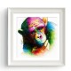 Hand Painted Oil Paintings Abstract Colorful Pensive Gorilla Wall Art For Home Decoration Painting
