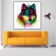 Hand Painted Oil Paintings Abstract Colorful Wolf Head Wall Art For Home Decoration Painting Hand Painted Oil Paintings Abstract Colorful Wolf Head Wall Art For Home Decoration Painting