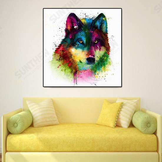 Hand Painted Oil Paintings Abstract Colorful Wolf Head Wall Art For Home Decoration Painting Hand Painted Oil Paintings Abstract Colorful Wolf Head Wall Art For Home Decoration Painting