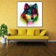 Hand Painted Oil Paintings Abstract Colorful Wolf Head Wall Art For Home Decoration Painting Hand Painted Oil Paintings Abstract Colorful Wolf Head Wall Art For Home Decoration Painting