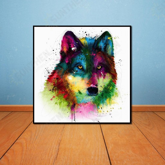 Hand Painted Oil Paintings Abstract Colorful Wolf Head Wall Art For Home Decoration Painting Hand Painted Oil Paintings Abstract Colorful Wolf Head Wall Art For Home Decoration Painting