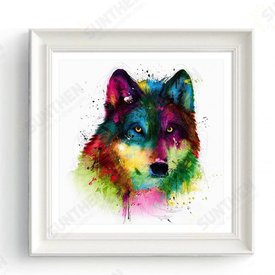 Hand Painted Oil Paintings Abstract Colorful Wolf Head Wall Art For Home Decoration Painting Hand Painted Oil Paintings Abstract Colorful Wolf Head Wall Art For Home Decoration Painting