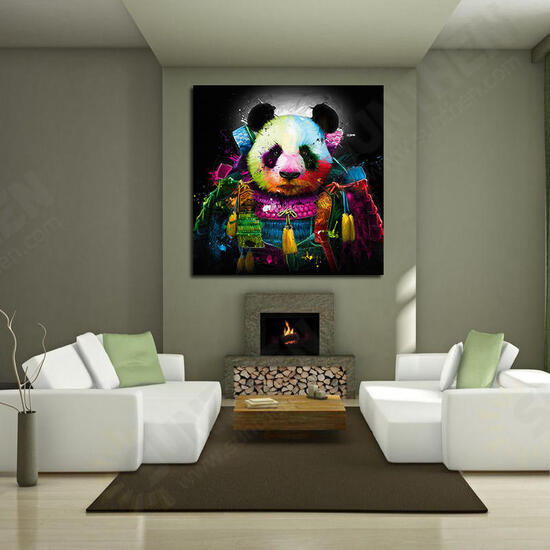 Hand Painted Oil Paintings Animal Panda Paintings Wall Art For Home Decoration