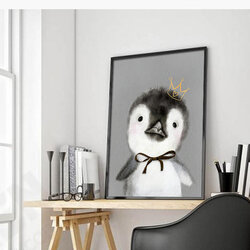 Hand Painted Oil Paintings Cartoon Penguin Paintings Wall Art For Home Decoration Hand Painted Oil Paintings Cartoon Penguin Paintings Wall Art For Home Decoration