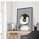 Hand Painted Oil Paintings Cartoon Penguin Paintings Wall Art For Home Decoration