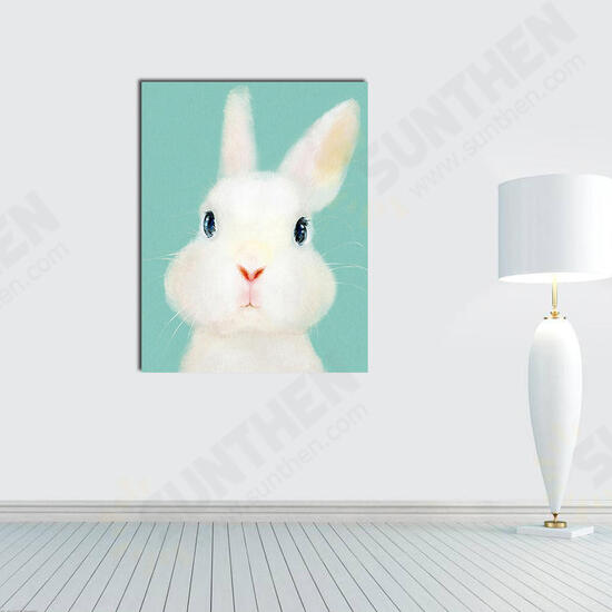 Hand Painted Oil Paintings Cartoon Rabbit Paintings Wall Art For Home Decoration