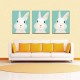 Hand Painted Oil Paintings Cartoon Rabbit Paintings Wall Art For Home Decoration