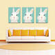 Hand Painted Oil Paintings Cartoon Rabbit Paintings Wall Art For Home Decoration