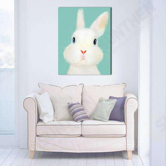 Hand Painted Oil Paintings Cartoon Rabbit Paintings Wall Art For Home Decoration