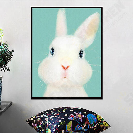 Hand Painted Oil Paintings Cartoon Rabbit Paintings Wall Art For Home Decoration