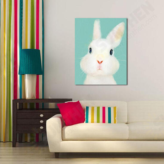 Hand Painted Oil Paintings Cartoon Rabbit Paintings Wall Art For Home Decoration