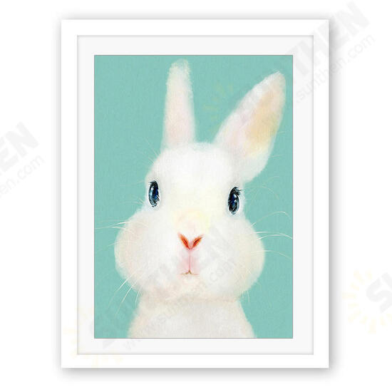 Hand Painted Oil Paintings Cartoon Rabbit Paintings Wall Art For Home Decoration