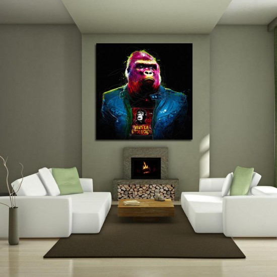 Hand Painted Oil Paintings Colorful Gorilla Wall Art For Home Decoration Painting