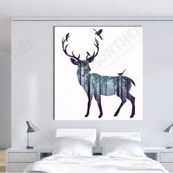 Hand Painted Oil Paintings Simple Style-A Side Face Deer Wall Art For Home Decoration Painting Hand Painted Oil Paintings Simple Style-A Side Face Deer Wall Art For Home Decoration Painting