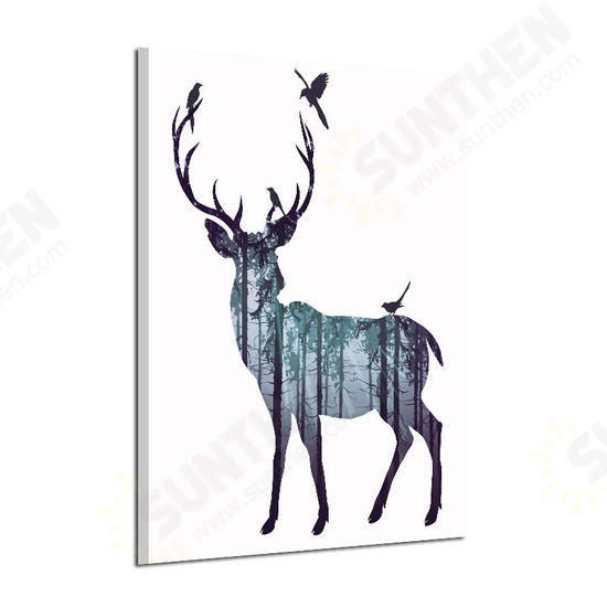 Hand Painted Oil Paintings Simple Style-A Side Face Deer Wall Art For Home Decoration Painting