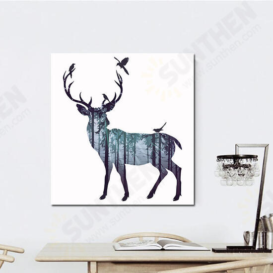 Hand Painted Oil Paintings Simple Style-A Side Face Deer Wall Art For Home Decoration Painting