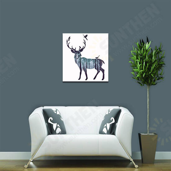 Hand Painted Oil Paintings Simple Style-A Side Face Deer Wall Art For Home Decoration Painting