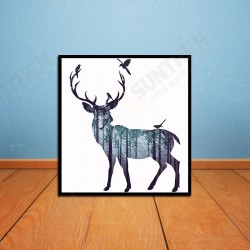 Hand Painted Oil Paintings Simple Style-A Side Face Deer Wall Art For Home Decoration Painting Hand Painted Oil Paintings Simple Style-A Side Face Deer Wall Art For Home Decoration Painting