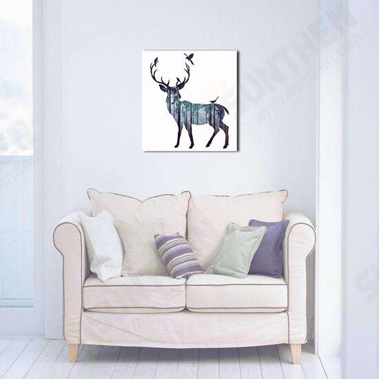 Hand Painted Oil Paintings Simple Style-A Side Face Deer Wall Art For Home Decoration Painting