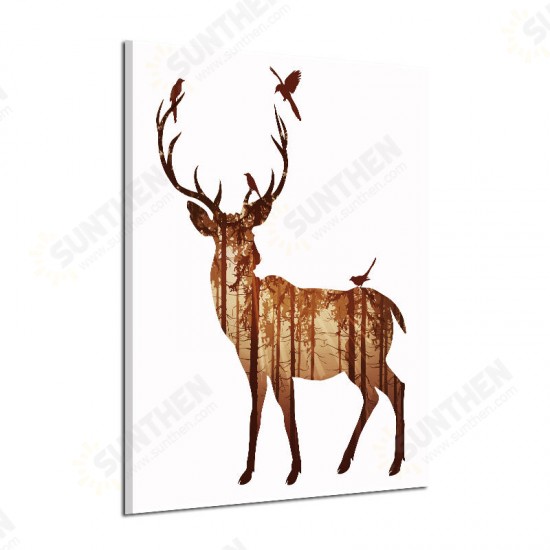 Hand Painted Oil Paintings Simple Style-B Side Face Deer Wall Art For Home Decoration Painting