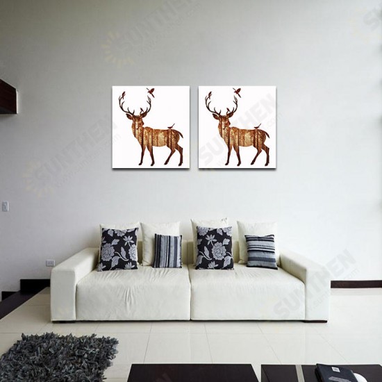 Hand Painted Oil Paintings Simple Style-B Side Face Deer Wall Art For Home Decoration Painting