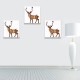 Hand Painted Oil Paintings Simple Style-B Side Face Deer Wall Art For Home Decoration Painting