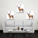Hand Painted Oil Paintings Simple Style-B Side Face Deer Wall Art For Home Decoration Painting