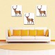 Hand Painted Oil Paintings Simple Style-B Side Face Deer Wall Art For Home Decoration Painting