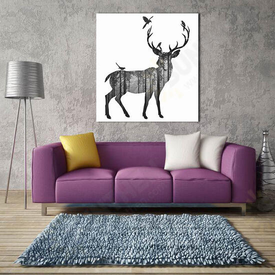 Hand Painted Oil Paintings Simple Style-C Side Face Deer Wall Art For Home Decoration Paintings Hand Painted Oil Paintings Simple Style-C Side Face Deer Wall Art For Home Decoration Paintings