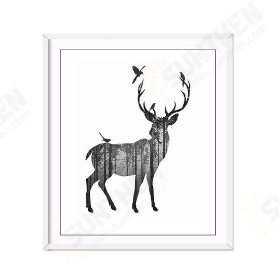 Hand Painted Oil Paintings Simple Style-C Side Face Deer Wall Art For Home Decoration Paintings Hand Painted Oil Paintings Simple Style-C Side Face Deer Wall Art For Home Decoration Paintings