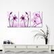 Hand Painted Three Combination Decorative Paintings Botanic Purple Flowers Wall Art For Home Decoration