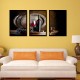 Hand Painted Three Combination Decorative Paintings Red W-ine Wall Art For Home Decoration