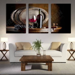 Hand Painted Three Combination Decorative Paintings Red W-ine Wall Art For Home Decoration Hand Painted Three Combination Decorative Paintings Red W-ine Wall Art For Home Decoration