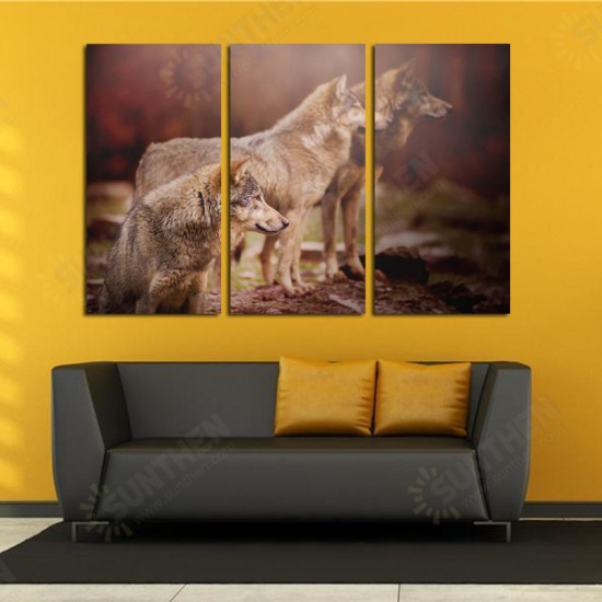 Hand Painted Three Combination Decorative Paintings Three Dogs Wall Art For Home Decoration