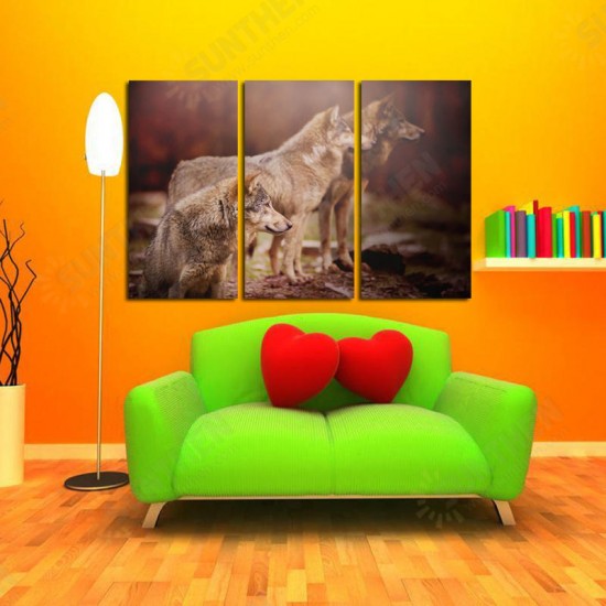 Hand Painted Three Combination Decorative Paintings Three Dogs Wall Art For Home Decoration