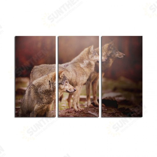 Hand Painted Three Combination Decorative Paintings Three Dogs Wall Art For Home Decoration