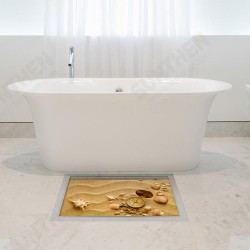 PAG 3D Anti Slip Waterproof Bathroom Compass Pattern Floor Sticker Washable Shower Room Decor PAG 3D Anti Slip Waterproof Bathroom Compass Pattern Floor Sticker Washable Shower Room Decor