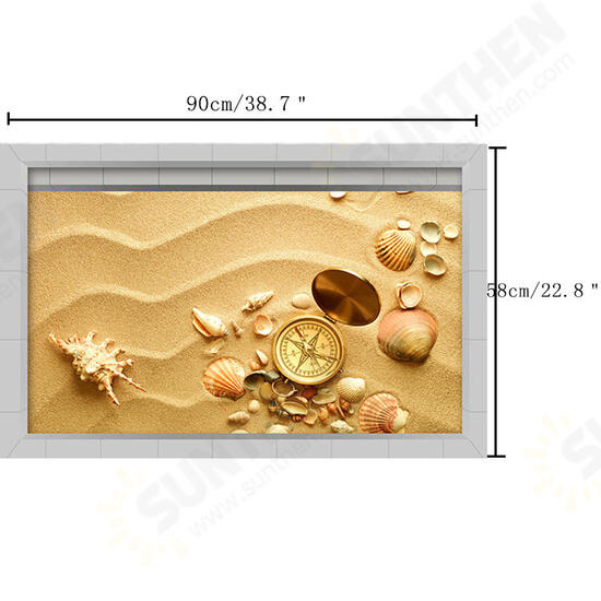 PAG 3D Anti Slip Waterproof Bathroom Compass Pattern Floor Sticker Washable Shower Room Decor PAG 3D Anti Slip Waterproof Bathroom Compass Pattern Floor Sticker Washable Shower Room Decor