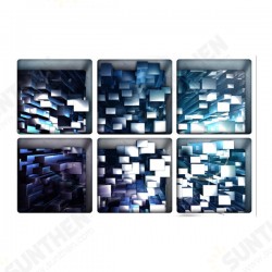 PAG 6pcs 13x13cm Block Pattern 3D Anti Slip Waterproof Bathtub Sticker PAG 6pcs 13x13cm Block Pattern 3D Anti Slip Waterproof Bathtub Sticker