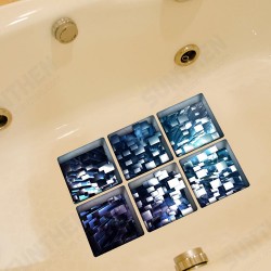 PAG 6pcs 13x13cm Block Pattern 3D Anti Slip Waterproof Bathtub Sticker PAG 6pcs 13x13cm Block Pattern 3D Anti Slip Waterproof Bathtub Sticker