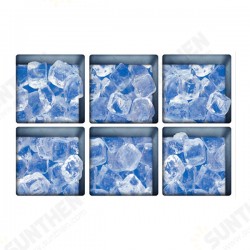 PAG 6pcs 13x13cm Ice Pattern 3D Anti Slip Waterproof Bathtub Sticker PAG 6pcs 13x13cm Ice Pattern 3D Anti Slip Waterproof Bathtub Sticker