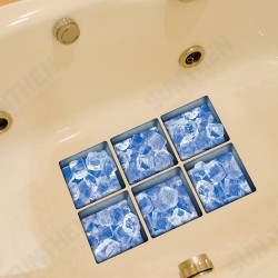 PAG 6pcs 13x13cm Ice Pattern 3D Anti Slip Waterproof Bathtub Sticker PAG 6pcs 13x13cm Ice Pattern 3D Anti Slip Waterproof Bathtub Sticker