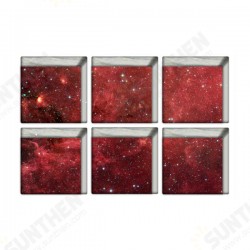 PAG 6pcs 13x13cm Starry Sky Pattern 3D Anti Slip Waterproof Bathtub Sticker