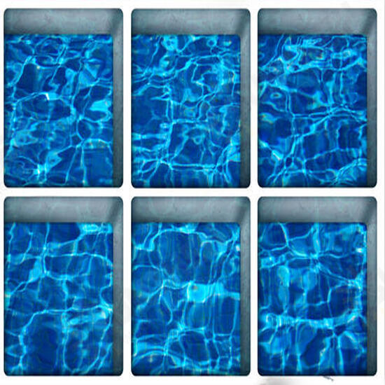 PAG 6pcs 13x13cm Water Shadow Ocean/Forest Seires Pattern 3D Non-Slip Waterproof Bathtub Mat Sticker PAG 6pcs 13x13cm Water Shadow Ocean/Forest Seires Pattern 3D Non-Slip Waterproof Bathtub Mat Sticker