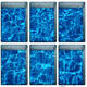 PAG 6pcs 13x13cm Water Shadow Ocean/Forest Seires Pattern 3D Non-Slip Waterproof Bathtub Mat Sticker PAG 6pcs 13x13cm Water Shadow Ocean/Forest Seires Pattern 3D Non-Slip Waterproof Bathtub Mat Sticker
