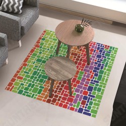 PAG Floor Sticker Tea Table Decor Waterproof Colorful Blocks Anti Skid Floor Decal Home Improvement PAG Floor Sticker Tea Table Decor Waterproof Colorful Blocks Anti Skid Floor Decal Home Improvement